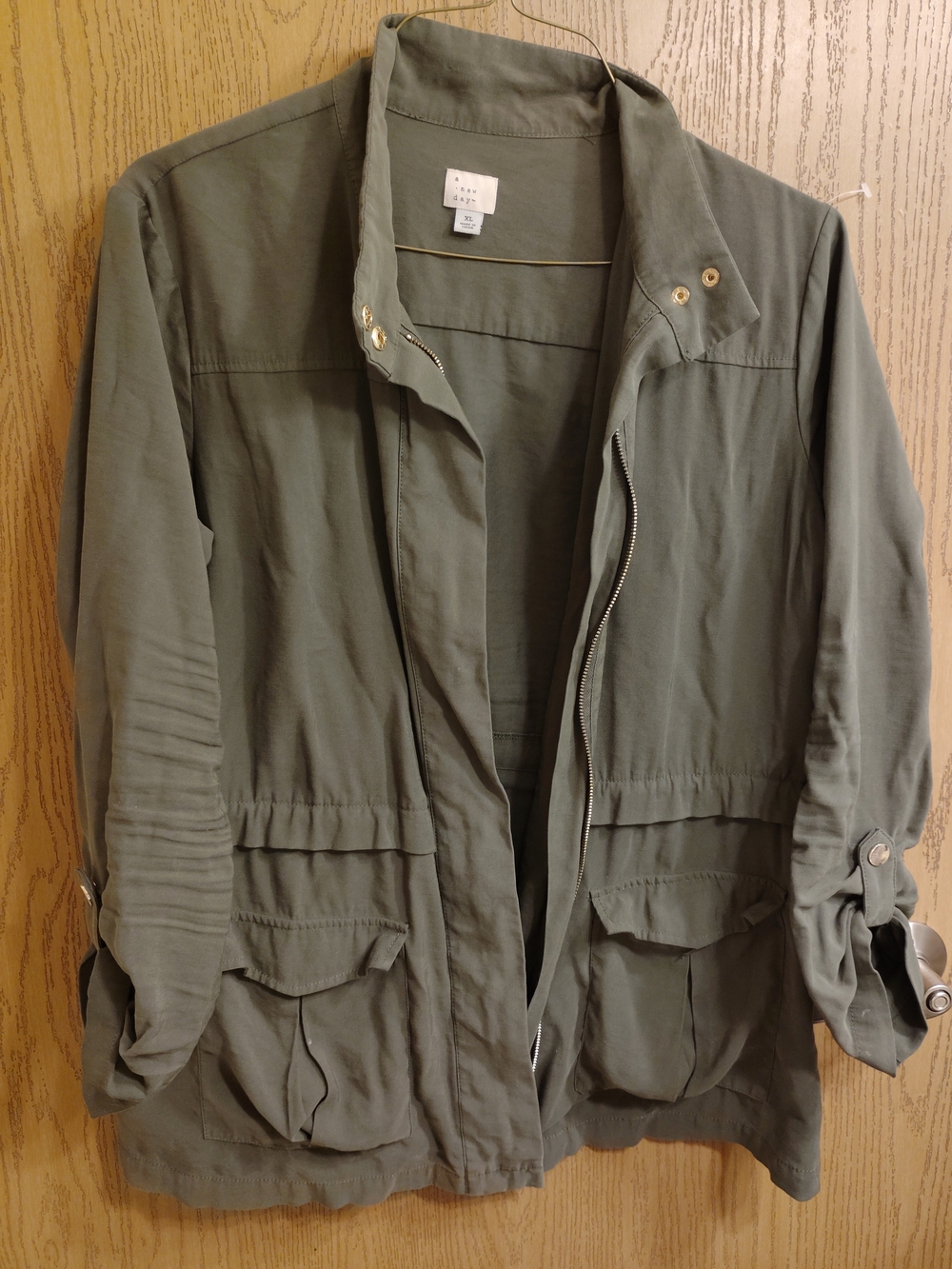 a new day Olive Utility Jacket with Front Pockets
